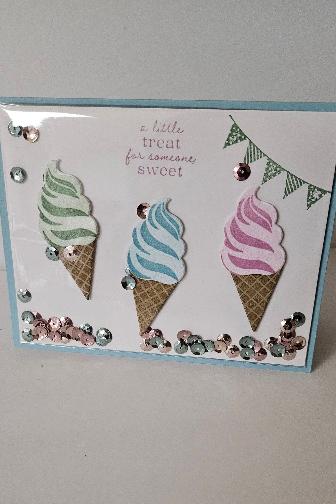 Girls Personalized Ice Cream Cone Stationary Set for Girl, Kids