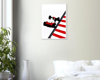 McLaren F1 Car Framed Poster: Minimalist Racing Wall Art