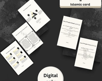 Prophets' Duas, Islamic Printable and Digital cards, Islamic Flashcards , Arabic Text, Transliteration, & English Translation