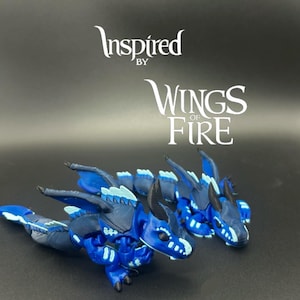 sea wing inspired by Wings of fire  dragon, articulated toy
