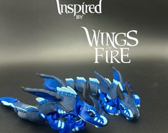 sea wing inspired by Wings of fire  dragon, articulated toy