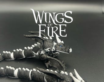 Wings of fire inspired Dragon articulated Nightwing