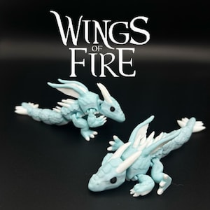 Wings of fire Dragon articulated ice wing 3D print