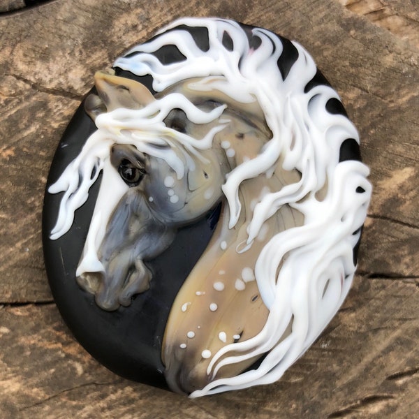 NEW Lampwork Horse Focal Bead by Kerribeads