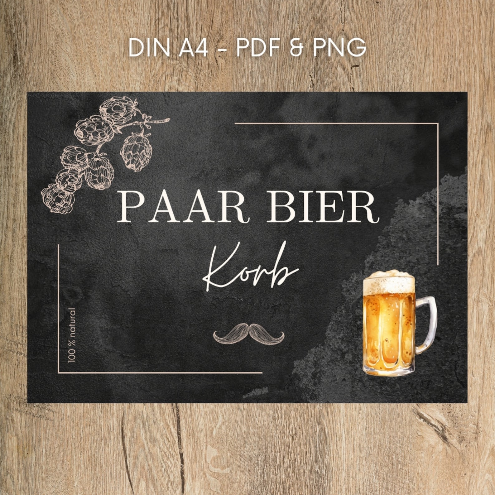 Paar Bier Korb Schriftzug