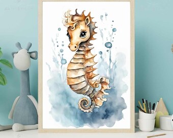 Children's room pictures, wall art, A4 & A3 posters, children's posters, baby animals, animal prints for children's rooms