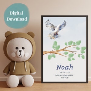 Guest poster for baptism, girl, communion, confirmation or confirmation | Personalized guest book poster | Fingerprint A3 A4 A0