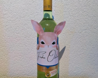 Happy Easter! Label for wine, beer, eggnog | DIY Easter gift as a souvenir | Last-minute