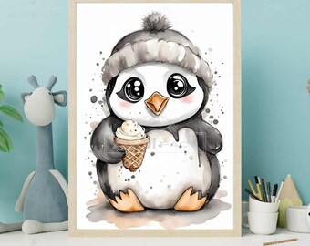 Picture children's room, wall pictures, posters A4 & A3, children's posters, baby animals, animal print children's room