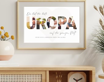 Personalized gift for great-grandpa | Edit your own Canva template | Photo collage for great-grandpa | Gift idea for Christmas & birthday