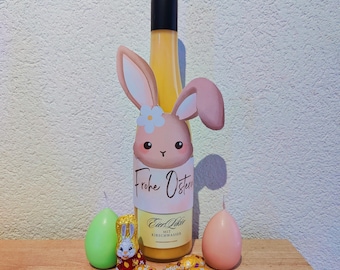Happy Easter banderole for wine, beer, and eggnog | DIY Easter gift as a souvenir | Last-minute