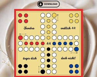 Personalized game board with name | PDF file for download | Funny gift idea for birthday, souvenir or party fun