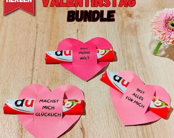 Duplo heart with love messages – print template for sweet surprises