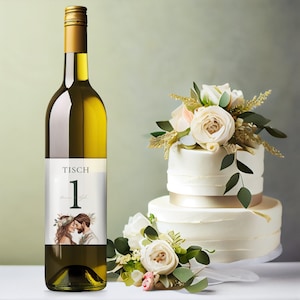 Étiquettes de vin personnalisées pour numéros de table de mariage | Table d'étiquettes de vin personnalisable | Téléchargement du numéro de table des vins