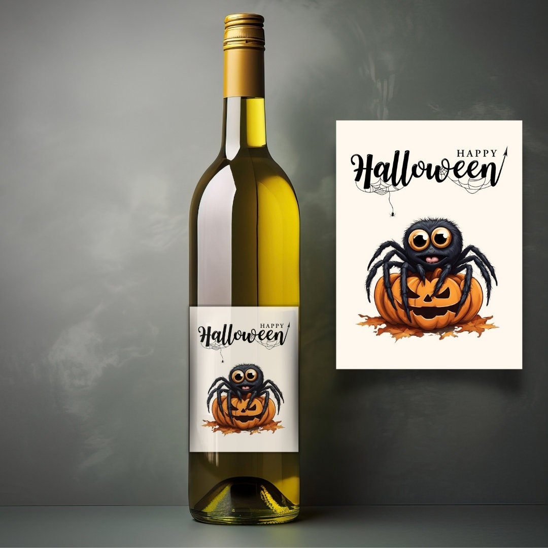 Halloween Wine Label for Download | Halloween Printable | Wine Label ...