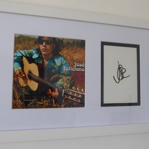 Jose Feliciano Hand Signed Framed Collectable