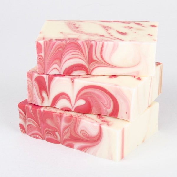 Peppermint Soap - Set of 3 Soaps - All Natural - Essential Oil - Vegan - Winter