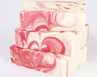 Peppermint Soap - Set of 3 Soaps - All Natural - Essential Oil - Vegan - Winter