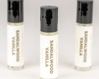 Sandalwood Vanilla Perfume Oil - Roll On Perfume Oil, Hippy Perfume, Boho, Unisex