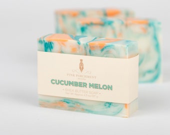 Cucumber Melon Soap - Soap For Women - Luxury Soap - Pretty Soap - Stocking Stuffer