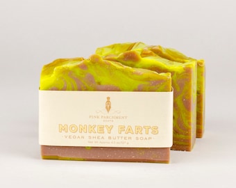 Monkey Farts Soap - Homemade Soap - Bar Soap - Cold Process Soap - Fun Soap - Stocking Stuffer