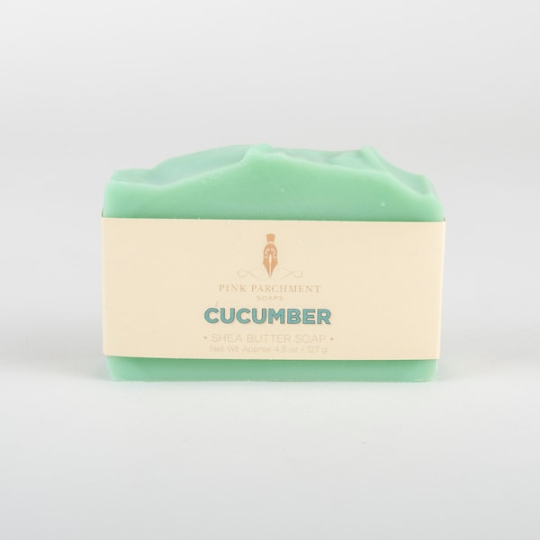 Cucumber Bar Soap - Homemade  Bar Soap, Vegan Soap, Cold Process Soap, Sensitive Skin Soap, Stocking Stuffer