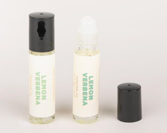 Lemon Verbena Perfume Oil Roll On Fragrance Oil - 10 ml, Fresh Citrus Scent, Vegan