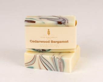 Cedarwood Bergamot Shea Butter Soap: Warm, Gentle Bar for Men