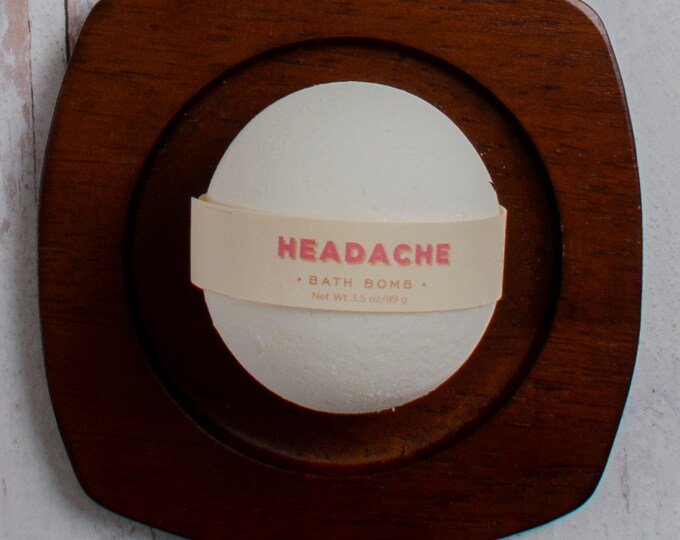 Headache Relief Bath Bomb All Natural Bath Bomb Essential Etsy