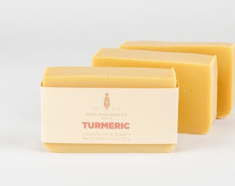 Turmeric Soap Bar - Handmade Goats Milk Soap, Lemon Oil, Goats Milk Soap, Face Soap, All Natural