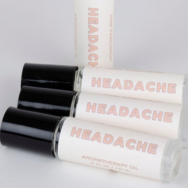 Headache Relief Roll On - Headache Roller, Aromatherapy, Essential Oil Blend, All Natural