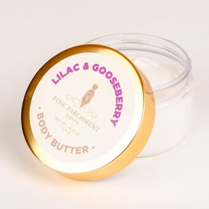 Lilac and Gooseberry Body Butter -  All Natural Whipped Body Butter - Made with Shea Butter and Cocoa Butter