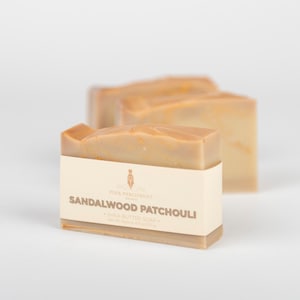 Sandalwood Patchouli Soap - Homemade Soap - All Natural Soap Bar - Cold Process Soap - Shea Butter Soap - Mans Soap - Stocking Stuffer