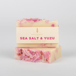 Sea Salt and Yuzu Soap - Handmade Sea Salt Bar Soap - Cold Process - Shea Butter Soap - Vegan Soap