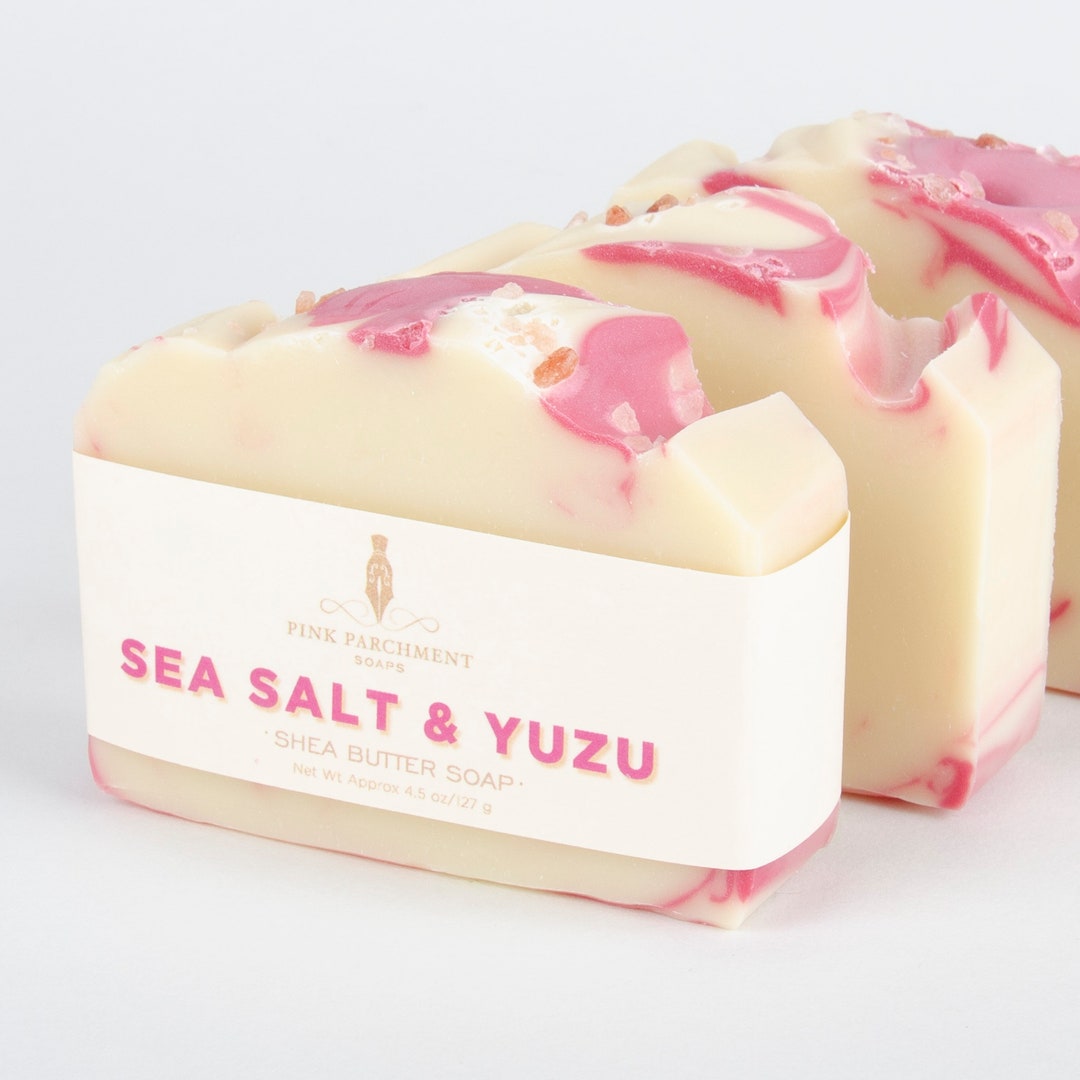 Sea Salt and Yuzu Soap Handmade Sea Salt Bar Soap Cold Process Shea