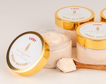 Lust Body Butter -  All Natural Whipped Moisturizing Body Butter - Made with Shea Butter and Cocoa Butter