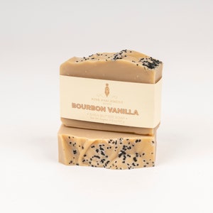 Bourbon Vanilla Soap: Cedarwood & Musk Scent - 4.5 oz Bar