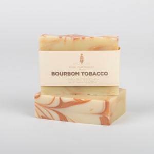 Bourbon Tobacco Soap - Handmade Bar Soap for Men, Stocking Stuffer For Men, Unique Gifts For Him