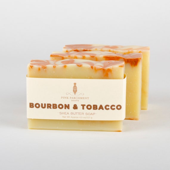 bourbon & tobacco soap Bourbon Tobacco Handmade Soap: Shea Butter, Vegan Soap for Men
