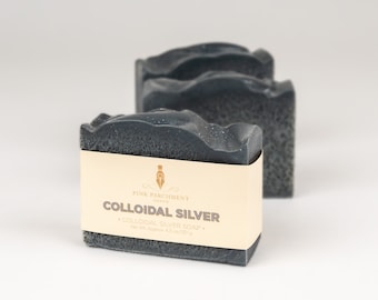 Colloidal Silver Soap - Charcoal Soap - Face Soap - All Natural Bar Soap - Acne Soap