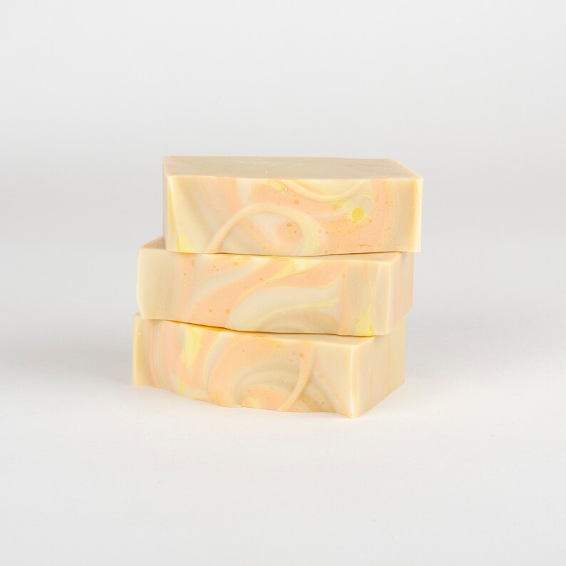 Pineapple Tangerine Soap Handmade Cold Process Soap, Shea Butter, Bar Soap, Summer Soap image 4