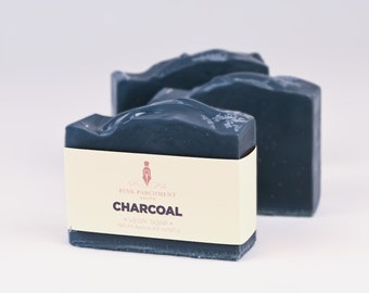 Activated Charcoal Soap - Tea Tree Bar Soap - Essential Oil - Face Soap - Acne Treatment - All Natural Bar Soap - Vegan