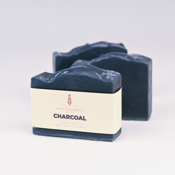 Activated Charcoal Soap - Tea Tree Bar Soap - Essential Oil - Face Soap - Acne Treatment - All Natural Bar Soap - Vegan