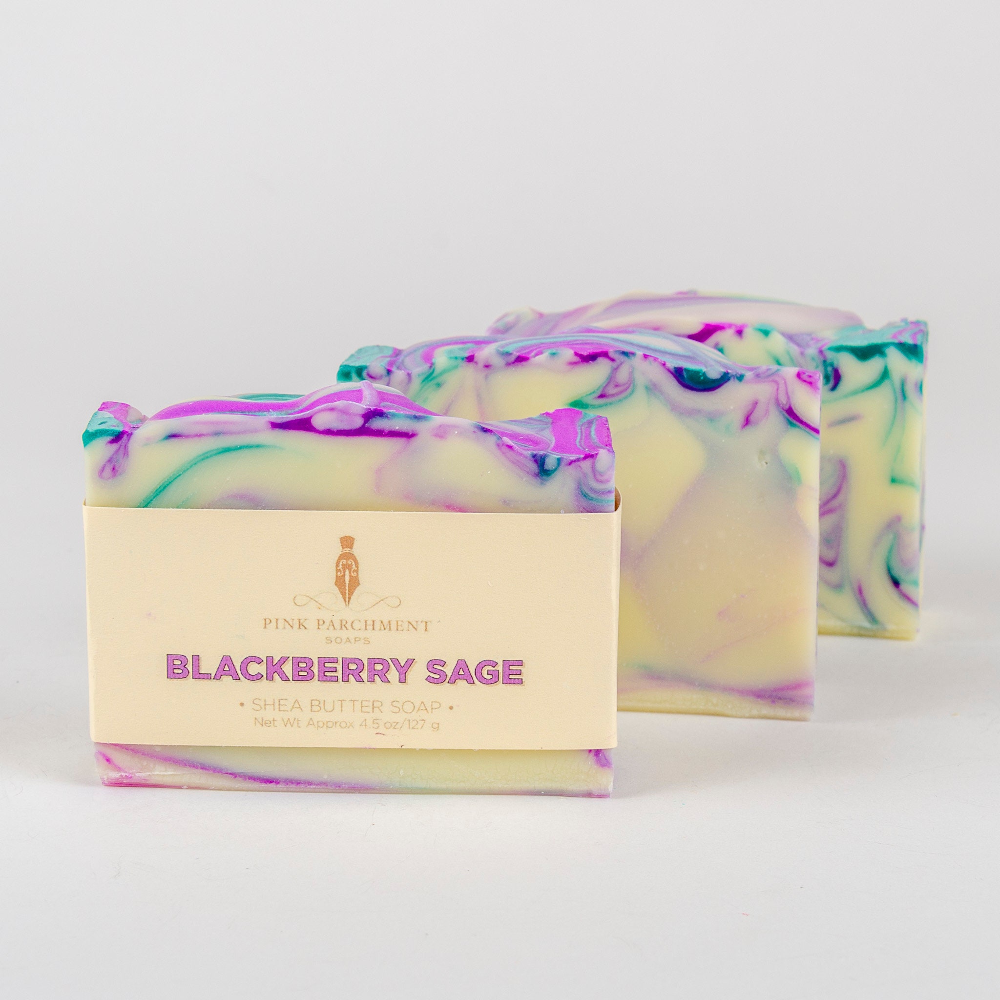 Blackberry Sage Soap Handmade Cold Process Bar Soap Pretty