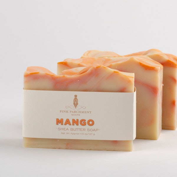 Mango Soap - Homemade Bar Soap, Cold Process Soap, Shea Butter Soap, Vegan Soap