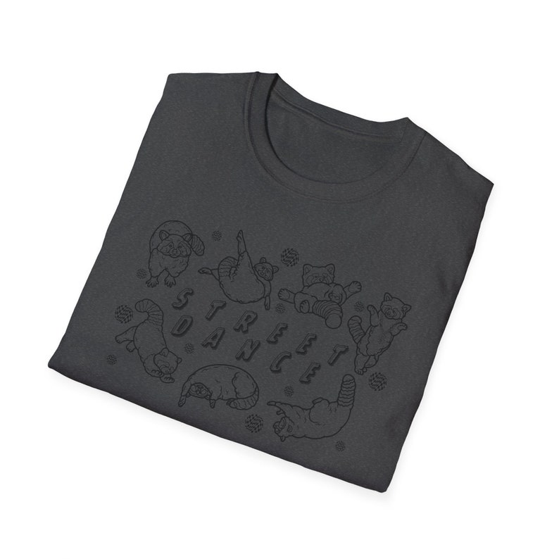 Street Dance Raccoons T-Shirt Retro 80s Style Fun Graphic Tee Casual Wear Animal Lover Gift image 9