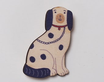 Charlie Staffordshire China Dog Brooch