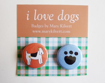 I Love Dogs - Badges