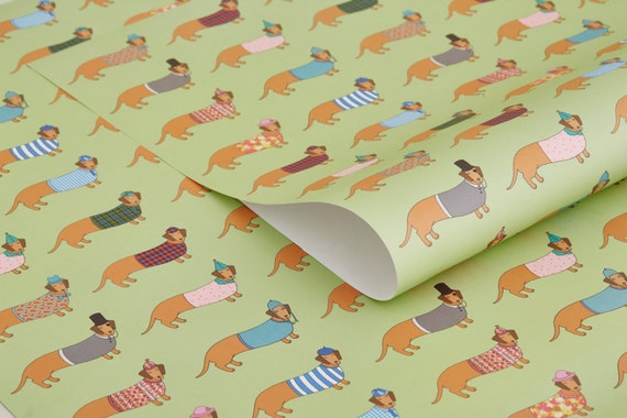 Sausage dog wrapping paper cheap