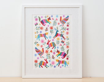 Otomi Animals Fine Art Print